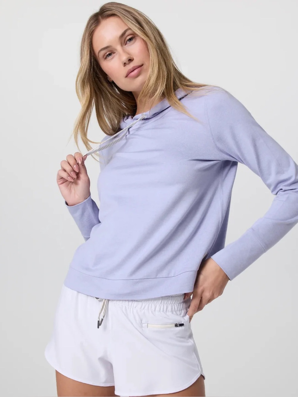 Vuori Halo Essential Hoodie Lavender Mist Heather size S